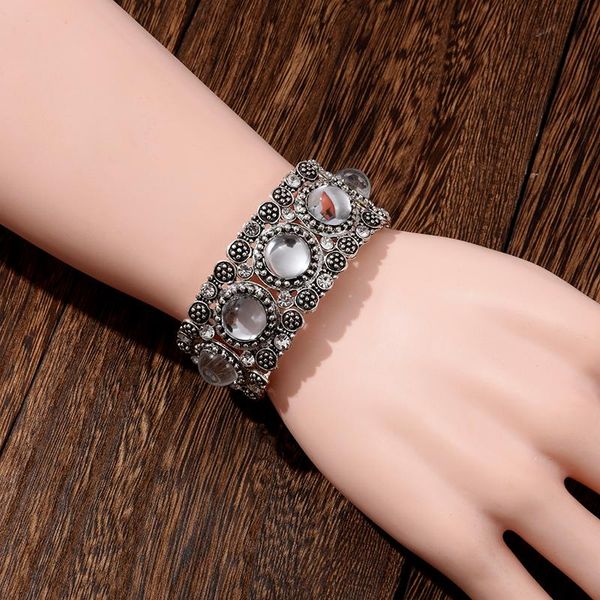 charm bracelets vintage boho natural stone bangle for women ethnic silver color rhinestone elastic female wedding jewelry, Golden;silver
charm bracelets vintage boho natural stone bangle for women ethnic silver color rhinestone elastic female wedding jewelry, Golden;silver
