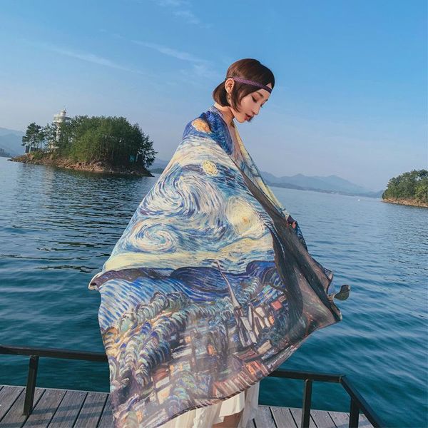 scarves oversize 200*80cm long silky satin scarf summer ladies shawl brand digital printing oil painting head, Blue;gray
scarves oversize 200*80cm long silky satin scarf summer ladies shawl brand digital printing oil painting head, Blue;gray