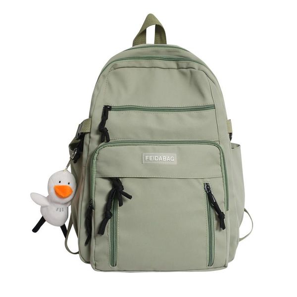 backpack fashion student school bags women college multi pocket solid color female book bag casual for teenage girls
backpack fashion student school bags women college multi pocket solid color female book bag casual for teenage girls