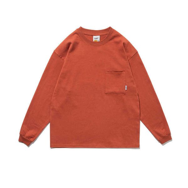 2021fashion trend autumn 2020 men's base shirt solid color simple pocket decoration round neck pullover loose sweater trend, White;black
2021fashion trend autumn 2020 men's base shirt solid color simple pocket decoration round neck pullover loose sweater trend, White;black
