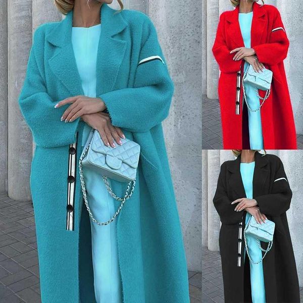 women's wool & blends 202 fashion winter warm long coat elegant single breasted solid jacket female casual oversized outwear, Black
women's wool & blends 202 fashion winter warm long coat elegant single breasted solid jacket female casual oversized outwear, Black