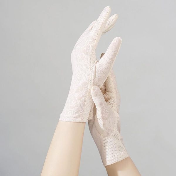 five fingers gloves female summer sun protection lacework women silk breathable driving spot non-slip touch screen ladies, Blue;gray
five fingers gloves female summer sun protection lacework women silk breathable driving spot non-slip touch screen ladies, Blue;gray