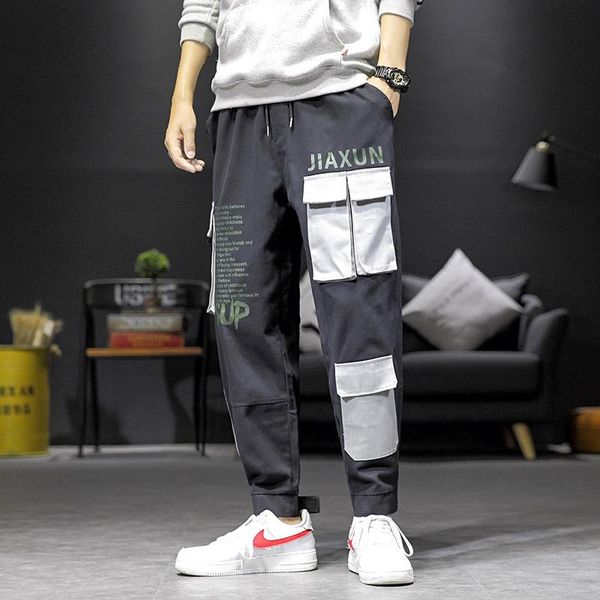 men's pants multi pocket letter print joggers military for men autumn drawstring fashion pant male casual japanese streetwear trousers, Black
men's pants multi pocket letter print joggers military for men autumn drawstring fashion pant male casual japanese streetwear trousers, Black