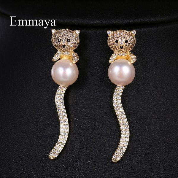 stud emmaya creative animal long earring with bear above pearl and cute tail for girls romantic gifts recalling naive, Golden;silver
stud emmaya creative animal long earring with bear above pearl and cute tail for girls romantic gifts recalling naive, Golden;silver