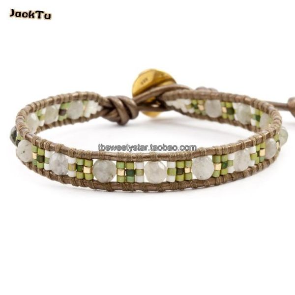 tennis green seed beads mix labradorite leather wrap bracelet handmde, Golden;silver
tennis green seed beads mix labradorite leather wrap bracelet handmde, Golden;silver