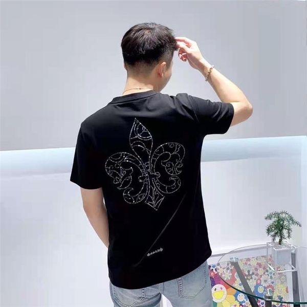 horseshoe fashion brand crosin new embroidery bead ins piece cross short t-shirt half sleeve for men and women, White
horseshoe fashion brand crosin new embroidery bead ins piece cross short t-shirt half sleeve for men and women, White