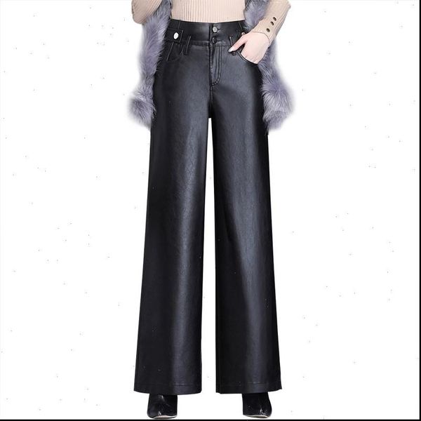 women capri winter autumn faux pu leather pants high waisted wide leg womens pantalon trousers fashion clothes p171, Black;white
women capri winter autumn faux pu leather pants high waisted wide leg womens pantalon trousers fashion clothes p171, Black;white