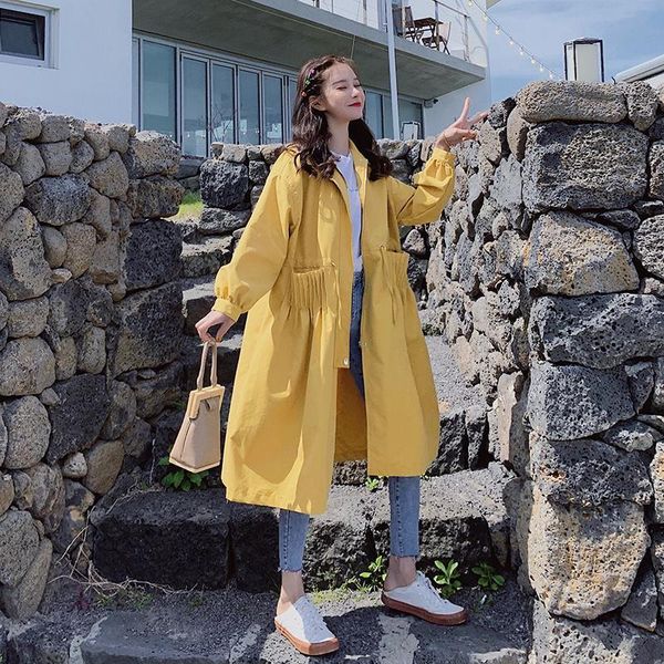 women's trench coats summer windbreaker mid-length 2021 thin spring autumn coat, Tan;black
women's trench coats summer windbreaker mid-length 2021 thin spring autumn coat, Tan;black