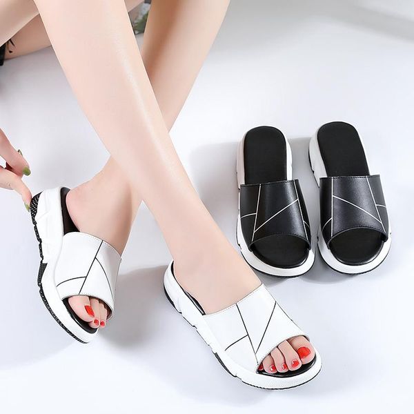 house slippers platform shoes woman 2021 luxury slides shale female beach pantofle flat genuine leather summer designer sabot, Black
house slippers platform shoes woman 2021 luxury slides shale female beach pantofle flat genuine leather summer designer sabot, Black