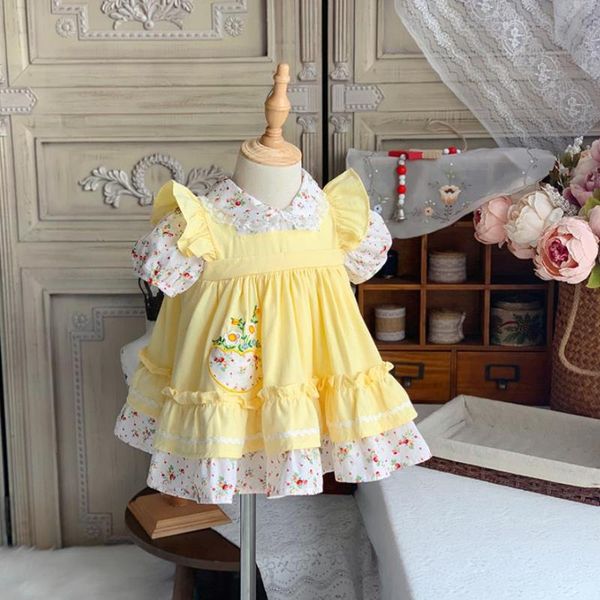 girl's dresses baby clothing spanish vintage lolita fake two-pieces embroidery print birthday party easter eid princess dress for girls, Red;yellow
girl's dresses baby clothing spanish vintage lolita fake two-pieces embroidery print birthday party easter eid princess dress for girls, Red;yellow