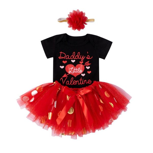 0-18m infant baby girl clothing daddy 's valentine letter print short sleeve romper dot tulle skirt sweet 3pcs sets, White
0-18m infant baby girl clothing daddy 's valentine letter print short sleeve romper dot tulle skirt sweet 3pcs sets, White