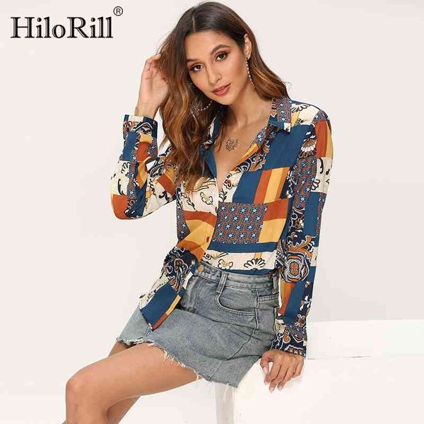 women patchwork blouse shirt turn down collar vintage print blouses loose casual long sleeve ladies 210508, White
women patchwork blouse shirt turn down collar vintage print blouses loose casual long sleeve ladies 210508, White