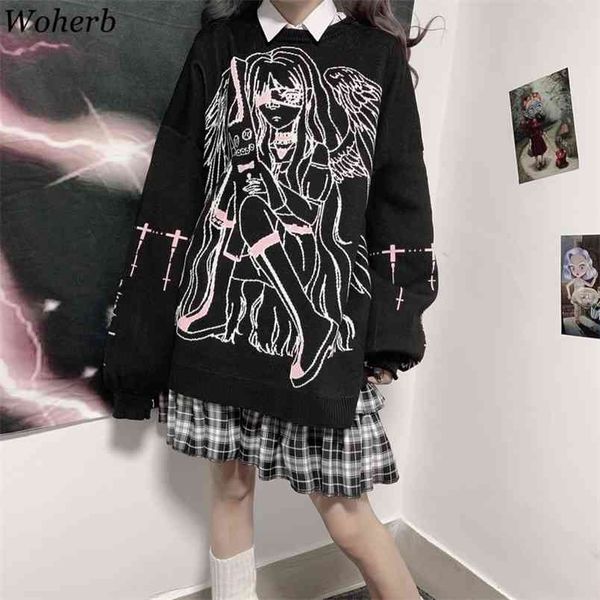 harajuku cartoon sweater women loose knitted pullover sweaters streetwear jumpers kawaii pull femme 210519, White
harajuku cartoon sweater women loose knitted pullover sweaters streetwear jumpers kawaii pull femme 210519, White