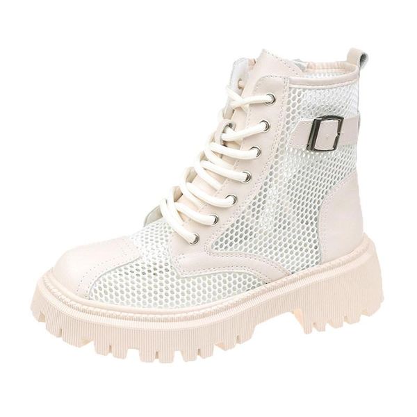 boots women british style work sandals summer hollow mesh ankle breathable platform thick heel white high top, Black
boots women british style work sandals summer hollow mesh ankle breathable platform thick heel white high top, Black