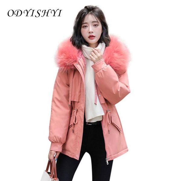 women's down & parkas women cotton coat 2021 winter thick warm korean big fur collar hooded jacket adjustable waist slim overcoat short, Black
women's down & parkas women cotton coat 2021 winter thick warm korean big fur collar hooded jacket adjustable waist slim overcoat short, Black