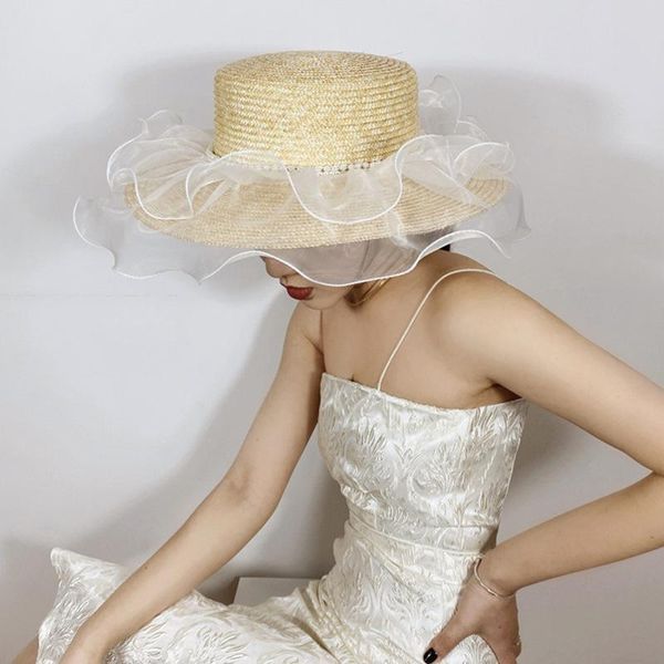 wide brim hats summer spring lace sun hat straw cute flat ladies travel casual beach breathable, Blue;gray
wide brim hats summer spring lace sun hat straw cute flat ladies travel casual beach breathable, Blue;gray