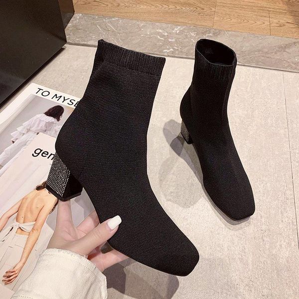 boots womens shoes rhinestone high heels feminine comfortable footwear female stretch fabric booties botas de mujer, Black
boots womens shoes rhinestone high heels feminine comfortable footwear female stretch fabric booties botas de mujer, Black
