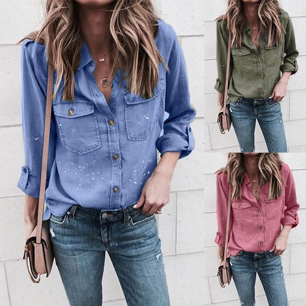 women's spring fashion all matching pocket long sleeve shirt blouses & shirts, White
women's spring fashion all matching pocket long sleeve shirt blouses & shirts, White