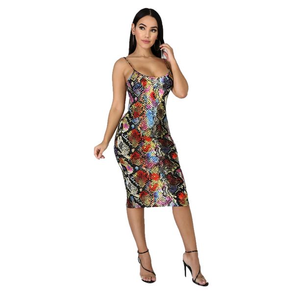 2020 new spring summer dress women strap serpentine print fashion backless night club party sheath midi dresses gl206, Black;gray
2020 new spring summer dress women strap serpentine print fashion backless night club party sheath midi dresses gl206, Black;gray