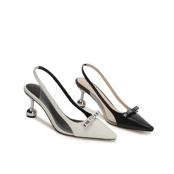 dress shoes 2021 summer sales women high heels sandals leather luxury pointed woman sandaleas de mujer, Black 
dress shoes 2021 summer sales women high heels sandals leather luxury pointed woman sandaleas de mujer, Black