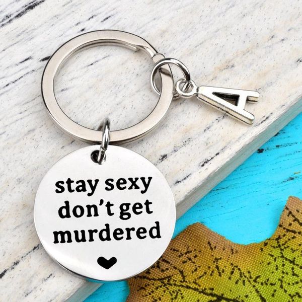 keychains lovers keychain man letter key chain women stay don't get murdered holder couples keyring letters pendant porte clef, Silver
keychains lovers keychain man letter key chain women stay don't get murdered holder couples keyring letters pendant porte clef, Silver