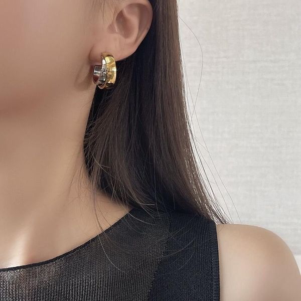 hoop & huggie small chunky earrings two tone thick hoops for women minimalist cute everyday jewelry, Golden;silver
hoop & huggie small chunky earrings two tone thick hoops for women minimalist cute everyday jewelry, Golden;silver