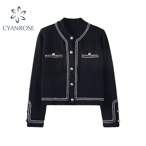 autumn cardigan crop knitted sweater women long sleeve korean vintage casual female short cardigans single breasted coat 210417, White;black
autumn cardigan crop knitted sweater women long sleeve korean vintage casual female short cardigans single breasted coat 210417, White;black