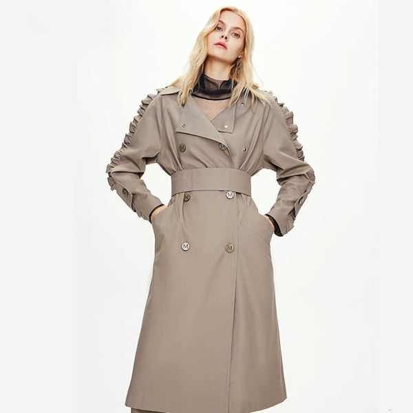 women's trench coats coat ruffle sleeve design turn down collar double breasted long femme casaco abrigo streetwear h9il, Tan;black
women's trench coats coat ruffle sleeve design turn down collar double breasted long femme casaco abrigo streetwear h9il, Tan;black
