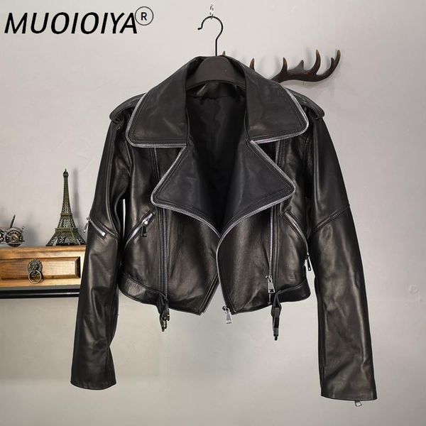 women's leather & faux genuine jacket short coat women real sheepskin punk gothic motorcycle biker streetwear black brown outerwear
women's leather & faux genuine jacket short coat women real sheepskin punk gothic motorcycle biker streetwear black brown outerwear