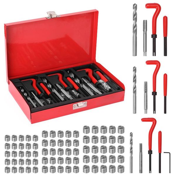 professional hand tool sets 88pcs / 131pcs car thread repairing kit spanner wrench inserts drill tap set for restoring damaged threads toll
professional hand tool sets 88pcs / 131pcs car thread repairing kit spanner wrench inserts drill tap set for restoring damaged threads toll