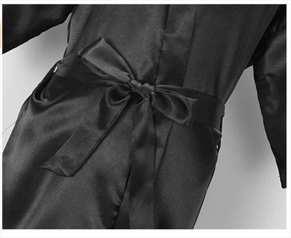 black robe silver grey womens sleepwears writing sister of the bride satin bridal party getting ready robes wedding bridesmaid, Black;red
