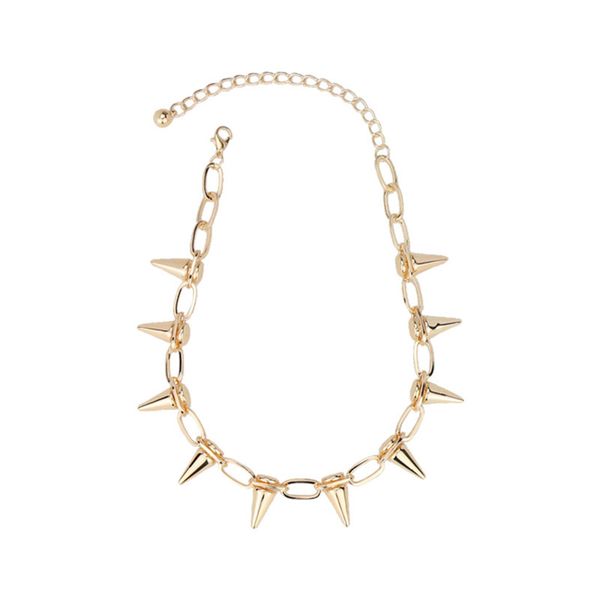 gothic leather punk rivet chain choker exaggerated spike necklace fringed rivet jewelry for men and women, Golden;silver
gothic leather punk rivet chain choker exaggerated spike necklace fringed rivet jewelry for men and women, Golden;silver