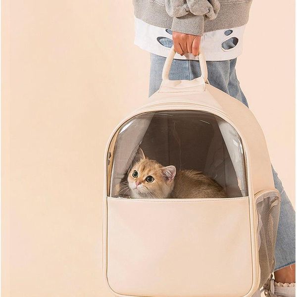 cat carriers,crates & houses pu leather fashion bag simple breathable portable pet carrier outdoor dog travel backpack transparent space
cat carriers,crates & houses pu leather fashion bag simple breathable portable pet carrier outdoor dog travel backpack transparent space