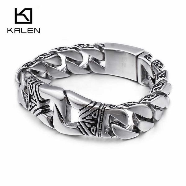 kalen stainless steel handcuff bracelets for men 18mm heavy chunky linking chain bracelet homme jewelry accessory 210609, Golden;silver
kalen stainless steel handcuff bracelets for men 18mm heavy chunky linking chain bracelet homme jewelry accessory 210609, Golden;silver