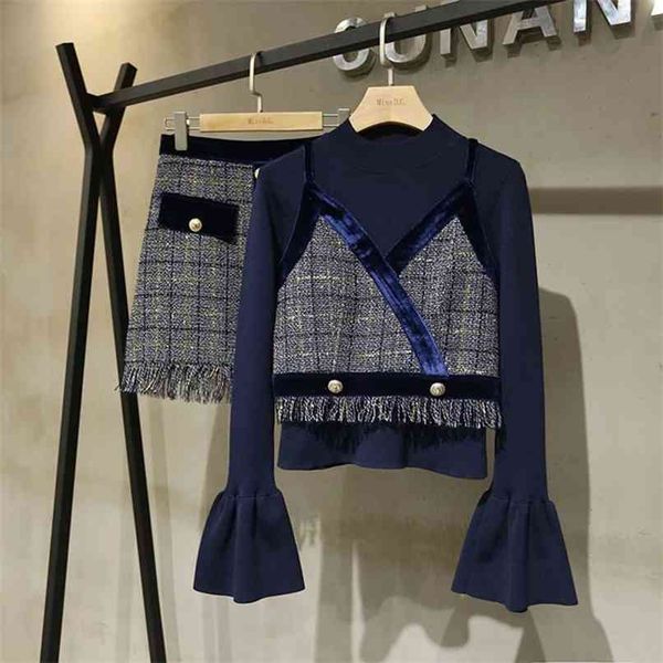 plaid tweed 3 piece set women woolen v-neck tank + tassel buttons skirt flare sleeve sweater club outfits 210602, White
plaid tweed 3 piece set women woolen v-neck tank + tassel buttons skirt flare sleeve sweater club outfits 210602, White