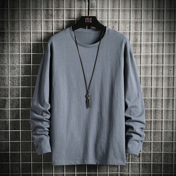 long sleeve t-shirt 2021 spring and autumn solid color base shirt fashion men's cotton t-shirt public version, Black
long sleeve t-shirt 2021 spring and autumn solid color base shirt fashion men's cotton t-shirt public version, Black
