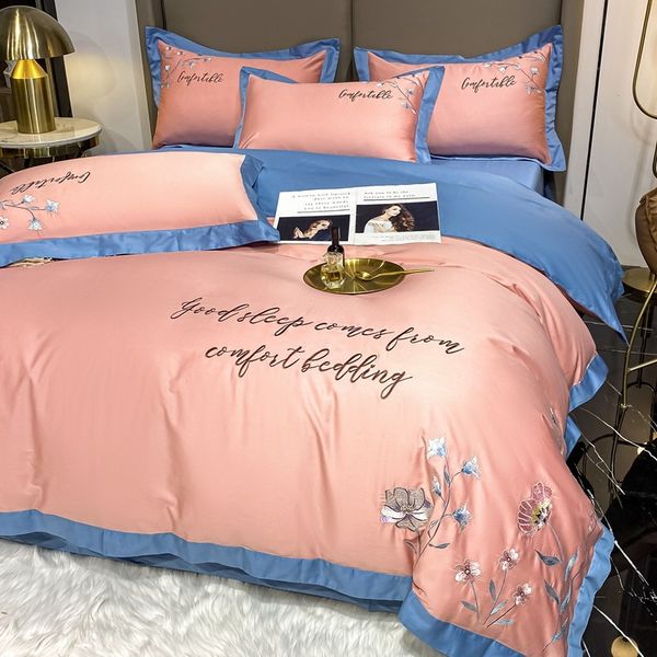 100 thread count solid long staple cotton embroidered four piece sheet quilt cover bed products live broadcast goods
100 thread count solid long staple cotton embroidered four piece sheet quilt cover bed products live broadcast goods