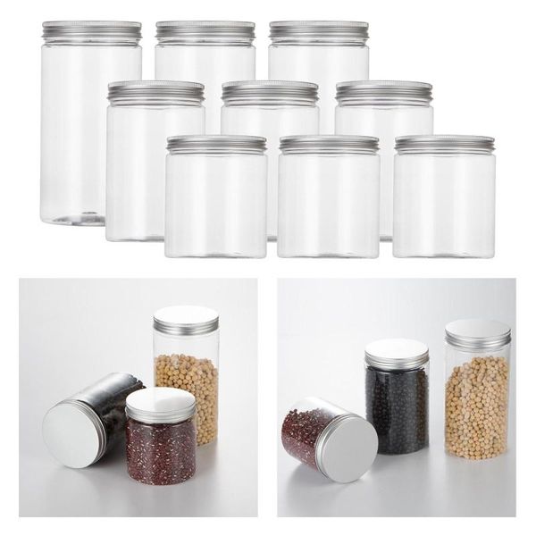 storage bottles & jars 3 packs clear empty plastic with aluminium screw lids containers pots, bpa airtight leak proof canisters, food g
storage bottles & jars 3 packs clear empty plastic with aluminium screw lids containers pots, bpa airtight leak proof canisters, food g
