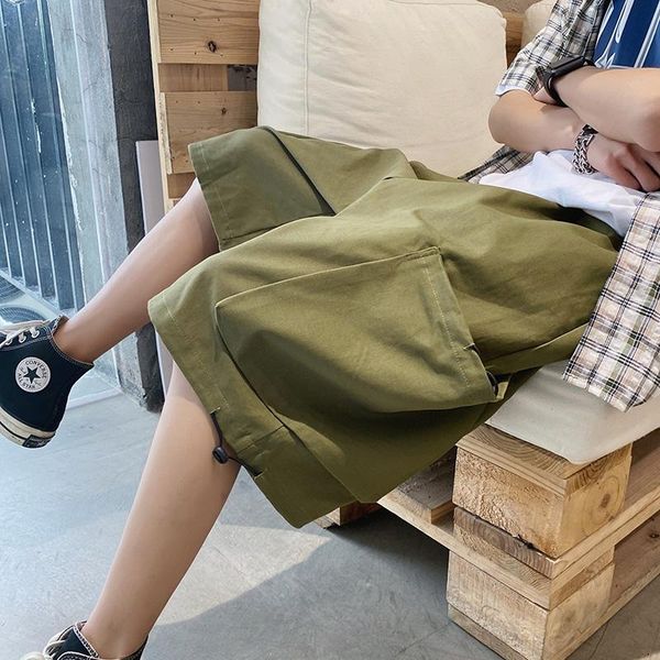 men's shorts summer fashion brand ins yu wenle industrial korean pocket loose wide leg casual capris 2021, White;black
men's shorts summer fashion brand ins yu wenle industrial korean pocket loose wide leg casual capris 2021, White;black