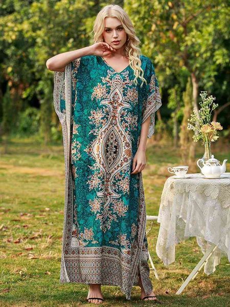 indie folk floral maxi cotton women dress summer batwing sleeve loose beach holiday casual clothes, Black;gray
indie folk floral maxi cotton women dress summer batwing sleeve loose beach holiday casual clothes, Black;gray