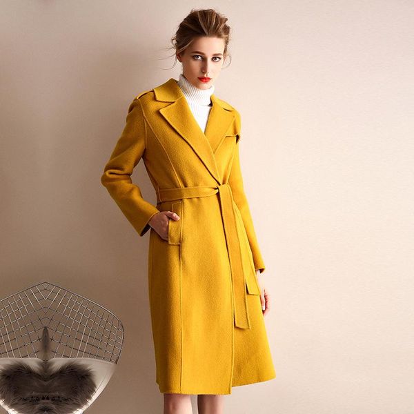 women's wool & blends coat women winter 2021 coats double-faced cashmere korean slim long plus size, Black
women's wool & blends coat women winter 2021 coats double-faced cashmere korean slim long plus size, Black