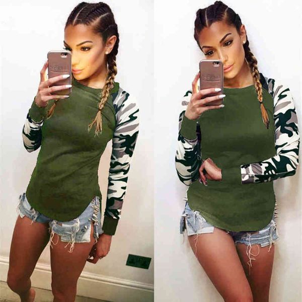women's t-shirt naiveroo trendy spring patchwork army camouflage women t shirt long sleeve round neck tees shirts plus size s-5xl lbmf, White
women's t-shirt naiveroo trendy spring patchwork army camouflage women t shirt long sleeve round neck tees shirts plus size s-5xl lbmf, White