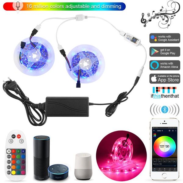 strips 10 meters smart rgb led strip light set+bluetooth mesh app controller+transformer for alexa assistant
strips 10 meters smart rgb led strip light set+bluetooth mesh app controller+transformer for alexa assistant
