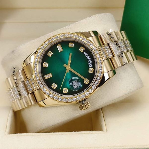 women men and automatic mechanical watch 36mm week date waterproof sapphire face middle row with diamond folding buckle, Slivery;golden
women men and automatic mechanical watch 36mm week date waterproof sapphire face middle row with diamond folding buckle, Slivery;golden
