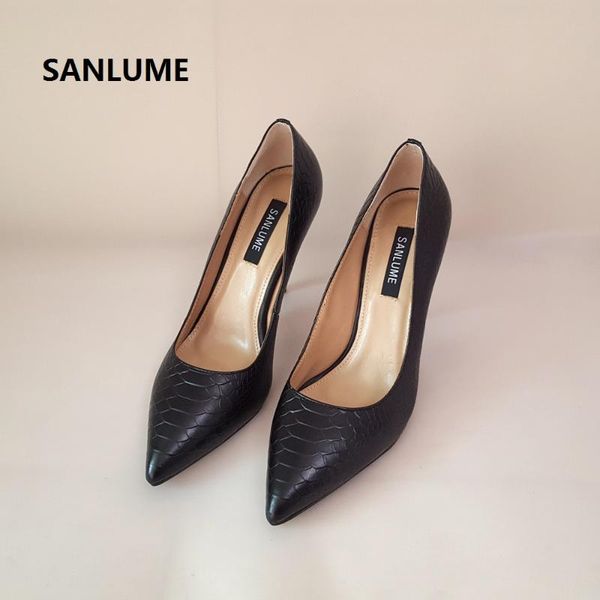 women high heels genuine leather pumps lady pointed toe silver party wedding shoes 10cm inside sheepskin dress, Black
women high heels genuine leather pumps lady pointed toe silver party wedding shoes 10cm inside sheepskin dress, Black