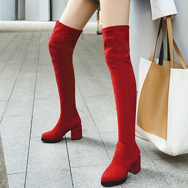boots faux suede ladies slip on metal zipper autumn winter over-the-knee female comfortable mid-high heel women's shoes, Black
boots faux suede ladies slip on metal zipper autumn winter over-the-knee female comfortable mid-high heel women's shoes, Black