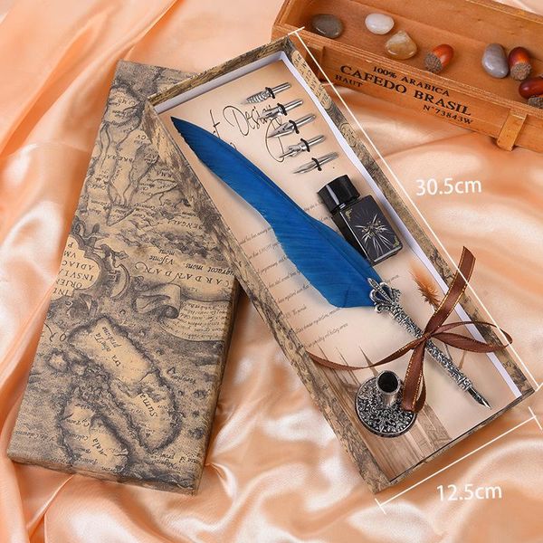 fountain pens 1set vintage feather dip pen writing ink set stationery gift box with 5 nib birthday english calligraphy 2023
fountain pens 1set vintage feather dip pen writing ink set stationery gift box with 5 nib birthday english calligraphy 2023