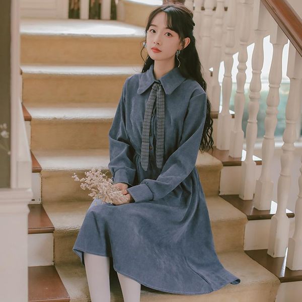 casual dresses spring autumn long-sleeved dress women's 2021 elegant corduroy mid-length shirt sleeve winter women e312, Black;gray
casual dresses spring autumn long-sleeved dress women's 2021 elegant corduroy mid-length shirt sleeve winter women e312, Black;gray