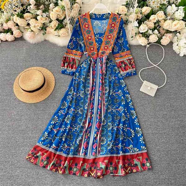 lady holiday dress women's retro printing color v neck long sleeve elegant clothes vintage beach vestidos n035 210527, Black;gray
lady holiday dress women's retro printing color v neck long sleeve elegant clothes vintage beach vestidos n035 210527, Black;gray