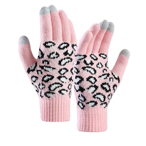five fingers gloves winter women warm jacquard stretch knit sport cycling glove leopard full finger plus plush thick touch screen driving mi, Blue;gray
five fingers gloves winter women warm jacquard stretch knit sport cycling glove leopard full finger plus plush thick touch screen driving mi, Blue;gray